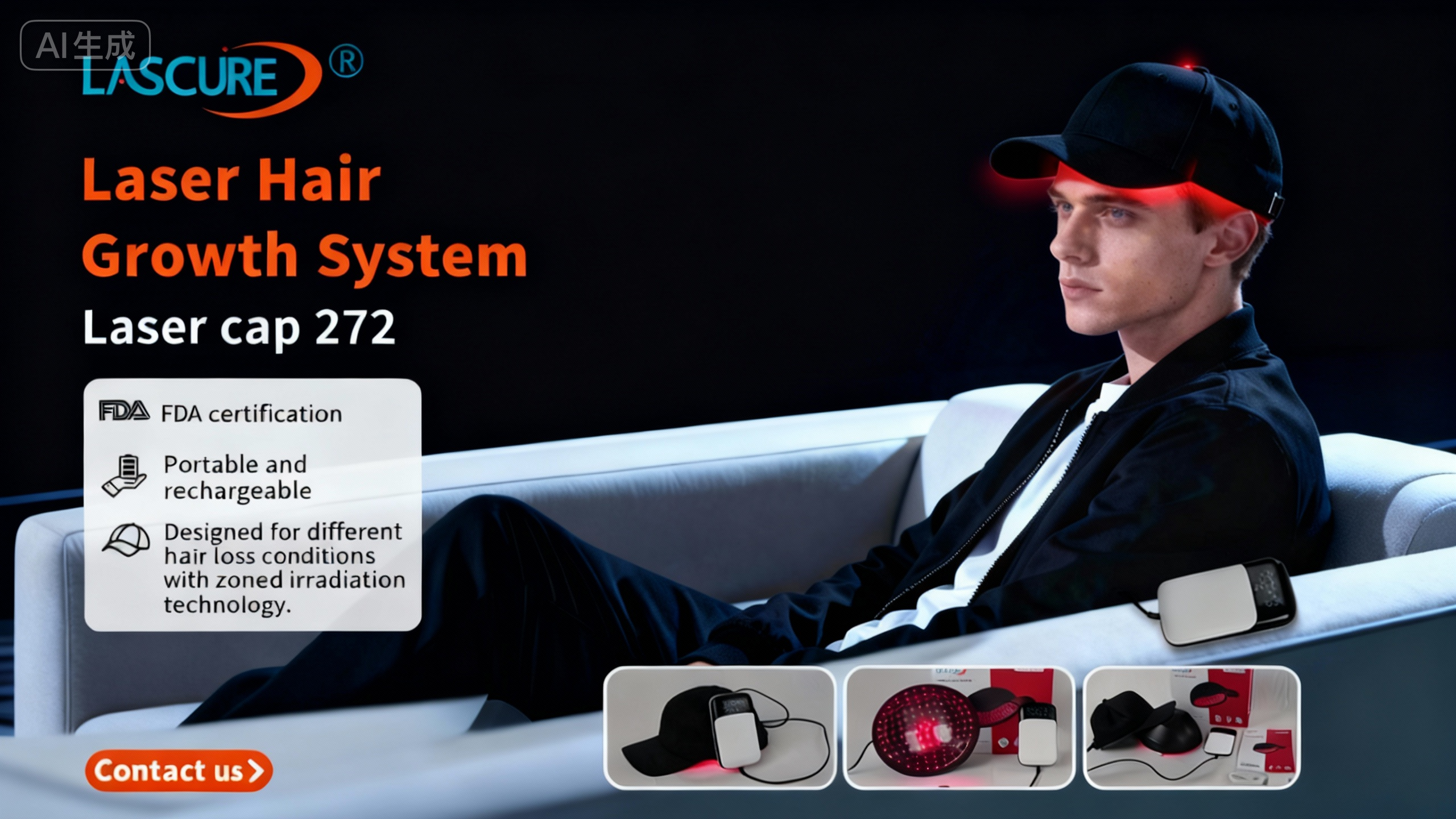 Big News: Introducing the LASCURE Laser Cap 128, Ushering in a New Age of Advanced Hair Regrowth Technology!